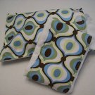 NEW Aqua "Feelin Groovy" diaper wipe pouch & burp cloth