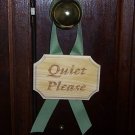 Wood engraved sign "Quiet Please" great 4 spa room