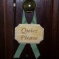 Wood engraved sign "Quiet Please" great 4 spa room
