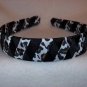 Deluxe black leopard woven braided ribbon headband NEW