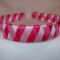Light pink & hot pink woven braided ribbon headband NEW