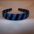 Navy and slate blue woven braided ribbon headband NEW