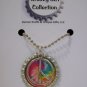Peace Pendant, Pastel Colored Tie Dye