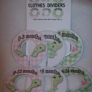 Pink & Green Turtle Closet Dividers