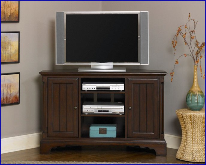 Liberty Furniture Carriage House 52 Inch Cherry Wood Corner TV Stand