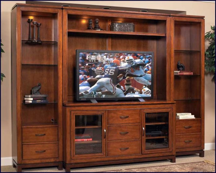 Liberty Furniture Shadow Valley 59 Inch Cherry Wood TV Entertainment