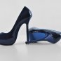 Classic girl's blue patent high-heel "ysl shoes