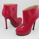 Women patent leather high-heel "ysl ankle bootie