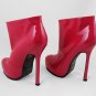 Women patent leather high-heel "ysl ankle bootie