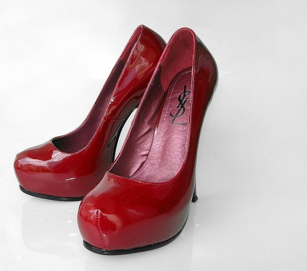 maroon platform pumps