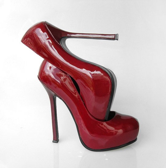 maroon platform pumps