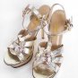 Fashion women "ysl high-heel golden sandal