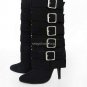 2010 Fashion women high heel 5-clasp half boots