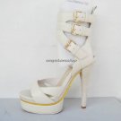 Hot women high heel sandal in white
