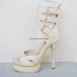 Hot women high heel sandal in white