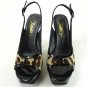 Newest women high heel peeptoe shoes "ysl leopard