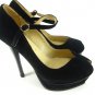 Classic women peeptoe strap pump shoes