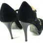 Classic women peeptoe strap pump shoes