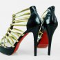 Hot selling women high heel net sandal "cl red sole
