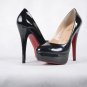 2011 free shipping  "hot sale"CL red sole pump shoes,patent