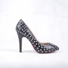 2011 'hot sale' CL rivet shoes,red sole women highheelshoes