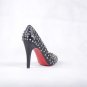 2011 'hot sale' CL rivet shoes,red sole women highheelshoes
