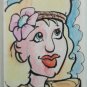 Oddita the Weird Muse ACEO Art Card Edition Original art sketch card COLOR
