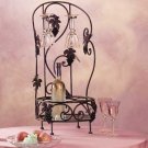 GRAPES WINE BOTTLE AND GLASS HOLDR