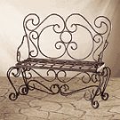 METAL RUSTIC PLANTER BENCH