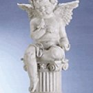 CHERUB WITH BIRD ON COLUMN