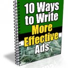 10 Ways to Write More Effective Ads Ebook
