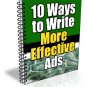 10 Ways to Write More Effective Ads Ebook