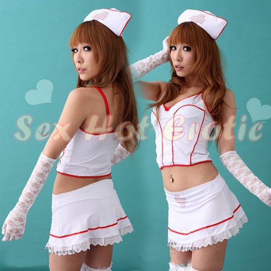 New Hot Women Lingerie Sexy Nurse Cosplay Adult Costume Dress NU# 11