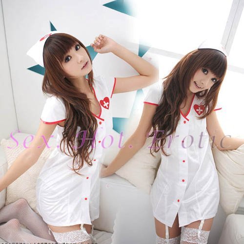 New Hot Women Lingerie Sexy Nurse Cosplay Adult Costume Dress NU# 16