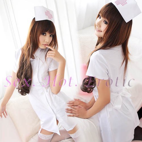 New Hot Women Lingerie Sexy Nurse Cosplay Adult Costume Dress NU# 21