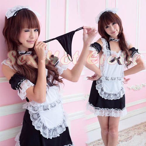 French Maid Costume Cosplay Japanese coat Lingerie Hot Sexy Cute women badydoll MC42
