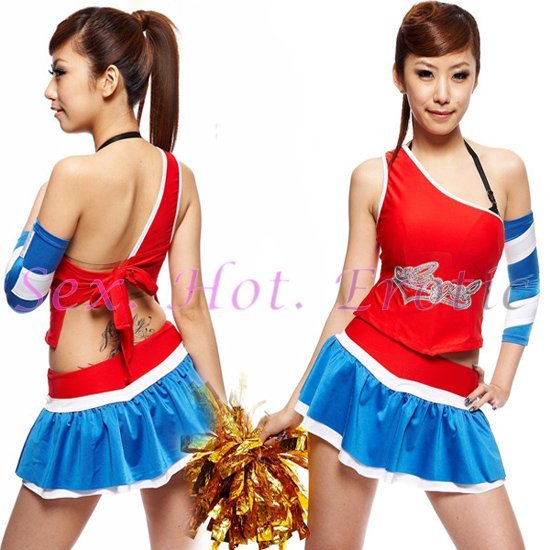 New SEXY & HOT Cheerleader Cosplay Dress Cute women Costume Lingerie CL# 01