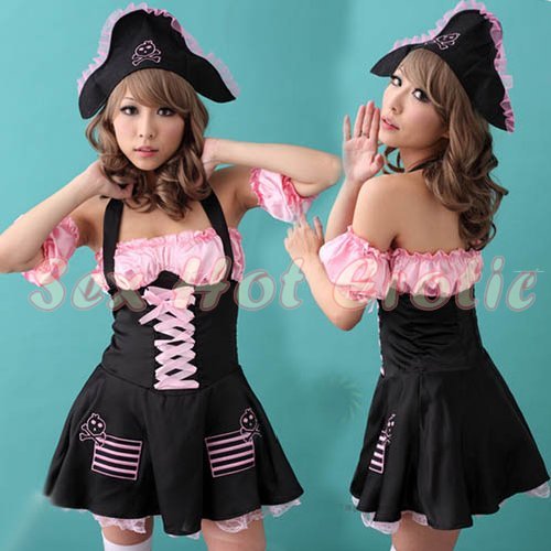 New SEXY & HOT Pirate Girl Cosplay Dress Cute women Costume Lingerie P# 03