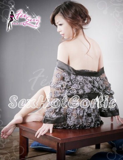Fee Sexy High Quality Kimono Babydoll lingerie Women Underwear Nigthwear SleepDress G string FS12
