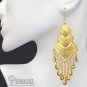 INCA PYRAMIDS Rich 18K Gold plated Chandelier Earrings