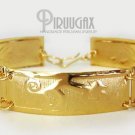 INCA TREASURES  Rich 18K Gold plated Embossed Bracelet