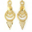 ANDEAN LUXURY~ 6" 24K Gold GP Coins Chandelier Earrings