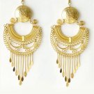 GOLD DELIRIUM ~ 24K Gold Plated Vintage Coin Chandelier Earrings