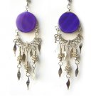 SALSA ~ Purple Agate Silver Chandelier Earrings