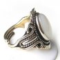 FOREVER ~ MOTHER OF PEARL Silver Adjustable Ring