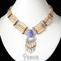 Tribal Ethnic handmade Sodalite Silver Bamboo Choker