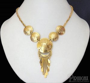 INCA RELICS Rich 18K Gold plated Chandelier Necklace