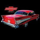 Red-Bel Air Chevrolet Black T-shirt