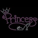 Princess Shoe Rhinestud Shirt On A Black Shirt
