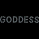 Goddess Rhinestud Printed On A Black Shirt